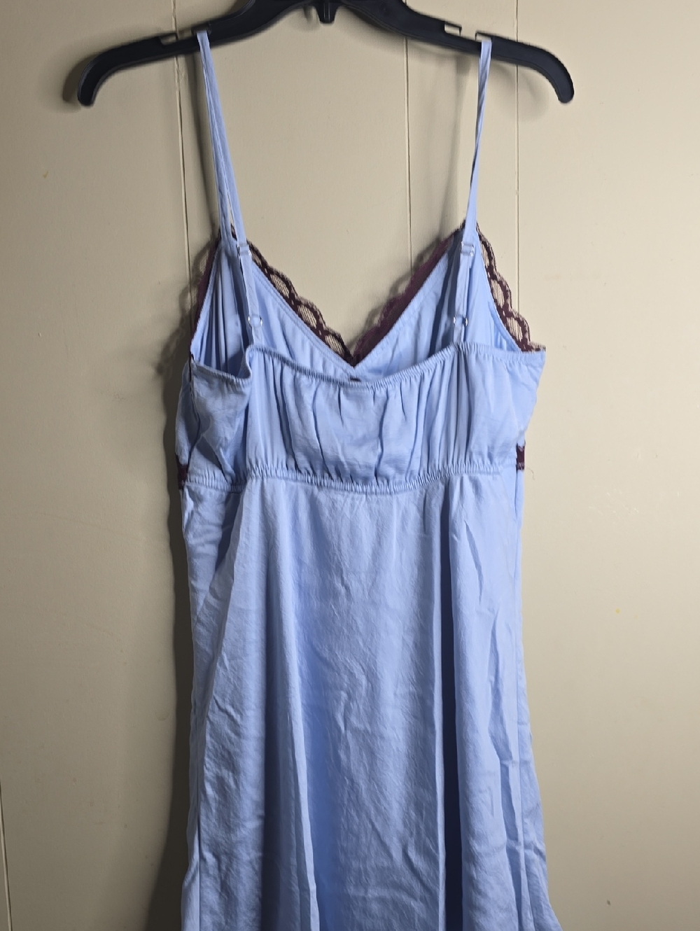 Women's Sleeveless Lace Trim Mini Slip Dress Wild Fable Size Large Light Blue - Picture 8 of 9